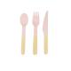160mm Disposable Compostable Yellow Party Dip Dyed Wooden Utensils For Celebration