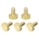Knurled Thumb Screws, M5x10mm Flat Brass Bolts Grip Knobs Fasteners for Home, Electronic, Machine