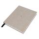 Cloth Fabric Cover Organizer Planner Book A5 Gold Foil Binding With Silk Ribbon Bookmark