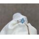 Synthetic Blue Lab Diamond Jewelry Marquise Cut Engagement Ring
