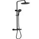 Black Brushed Stainless Steel Bathroom Shower Faucets Smooth Bath And Shower Taps