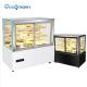 Supermarket Display Cake Showcase , Four Sided Glass Dessert Display Cooler