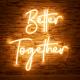 4mm Acrylic Plate Neon Letter Sign Dimmable Cuttable AC240V For Weeding Love