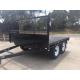 Heavy Duty 14 x 7 Tray Top Trailer , Flat Utility Trailer With Full Length Side Tie Rails