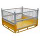Warehouse Storage Foldable Metal Box 6.0mm Wire Diameter Customized Color