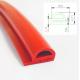 Cutting Extrusion High Temperature Silicone Rubber Seal Strip for Flexible E / B Type Shape