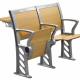 Simple Style Wood Seating Chair And Desk Set For Lecture Hall / Classroom