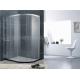 Movable Shelf D Shaped Glass Shower Door Sand Silver Aluminum Alloy For Apartment