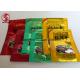 Waterproof Stand Up Tea Packaging Bags Aluminum Foiled Different Colors