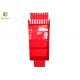 Red Retail Store Display Fixtures  , Custom Cardboard Display Stands Upsidedown Structure