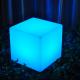 Glowing Outdoor LED Cube Light Chair Plastic IP65 Waterproof For Park Villa