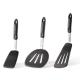 Ultra Flexible Set of 3 High Heat Cooking Utensils Silicone Turner Spatula