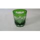 Green Handcut Glass Water Set Tumbler With Pattern , Drinking Capacity 250ml