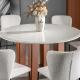 Antiwear Round Luxury Modern Dining Table Set Anti Fading With 4 Legs