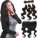 Thick 360 Lace Frontal Closure , Lace Front Closure Human Hair Non - Remy Hair