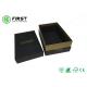 Full Matte Black Printed High End Recycled 2-Piece Rigid Cardboard Gift Boxes Packaging With Lid