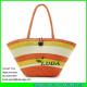 LUDA wheat straw handmade beach tote bag striped straw beach bags