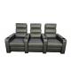 Grey 34kg/m3 3 Seater Motorized Electric Recliner Sofa