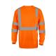 Wholesale Fluorescent Orange O Neck Reflective Safety Mens Custom Logo Sleeve Hi Vis T Shirt