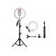 160CM 3 colors Extendable Tripod Stand Selfie Ring Light With Cell Phone Holder