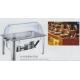 Restaurant Stainless Steel Cookwares Oblong Roll Chafing Dish With PC Cover