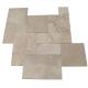 Polished Large Travertine Natural Stone Tile For Road Paving Light Coffee Color
