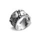 Sterling Silver Women's Men's Band Ring Thai Vintage Fish Style 925 Siver Ring (R603084)