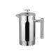 1000ml French Press Coffee Pot Mirror Finish Outside Double Wall Construction