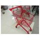 Kids Model Supermarket Shopping Cart / Red Color Shopping Trolley For Kids
