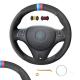 Hand Sewing Suede Steering Wheel Cover for BMW 1 Series E81 E82 E87 E88 E90 LCI E91 M3 E92 E93