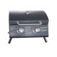 Powder Coated 2 Burners Gas BBQ Grill Propane Rotisserie Roaster Outdoor Oven