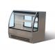 SS201 SS304 Curved Glass Refrigerated Deli Case Display Case 500L