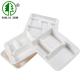 Recyclable Disposable Lunch Trays SGS Multi Compartments Eco Friendly Takeout Containers For School