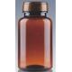 Capsule Medical Grade Plastic Containers , Screw Lid Brown Wide Mouth Bottle