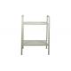 Multifunctional 81cm Height 2 Layer Metal White Shelf BSCI Approved