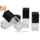 Foundation Glass Cosmetic Container Set Frosted Square Tight Seal With Pump Cap