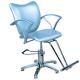 Chrome Armrest Salon Hair Styling Chairs Five Star Footrest , Light Blue Color