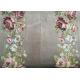 Embroidery Imitation Polyester Curtain Fabric With Flower Design