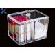 Transparent Square Acrylic Box , Acrylic Cotton Box Lipstick Display Stand