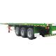 1300mm Flatbed Container Semi Trailer 20ft Flatbed Truck For Bulk Cargo