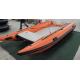 Light Weight Catamaran Pontoon Boat , 430 Cm Inflatable Catamaran Deck Boat