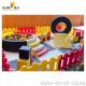 Black Red Children Indoor Soft Play Baby Climbing Blocks Soft Play Electric Soft Play