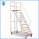 18 Foot 16 Feet Mobile Safety Step Ladder For Elderly Workshop Aluminum Ladder Frame