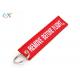 Customized Unique Remove Before Flight Woven Keychain Red Motorcycle Keychain