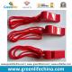 High Quality Promotional Plastic Whistle with Red Round Neck Strap for Alerting Using