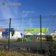 Garden PVC Coated V Bending 3D Curved Welded Wire Mesh Fence Outdoor Metal 3D Fence Panel With Peach Shape Post