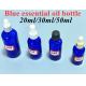 30ml 50ml 60ml Empty Round Small Cosmetic Bottle Blue clear Essential Oil Glass Dropper Bottle Glass Bottle