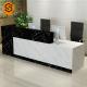 Seamless Joint Solid Surface Furniture 2 Person Custom Built Reception Desk
