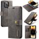 Card Flip Lanyard Phone Case Dg.Ming Pu Leather Mobile Phone Wallet for iPhone 15 Pro Max