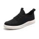 Antiskid Breathable Black Leather Casual Sneakers UK 11 12 13 Size